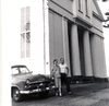 1950 - Winters in front of church next to car